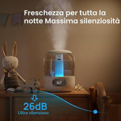 Dreo HM306: Umidificatore a Ultrasuoni 3 L Silenzioso 26 dB