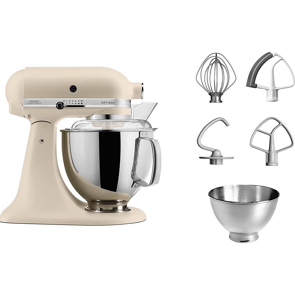 Kitchenaid Planetaria Artisan - Robot da Cucina con testa inclinabile e 7 accessori - 4.8 L