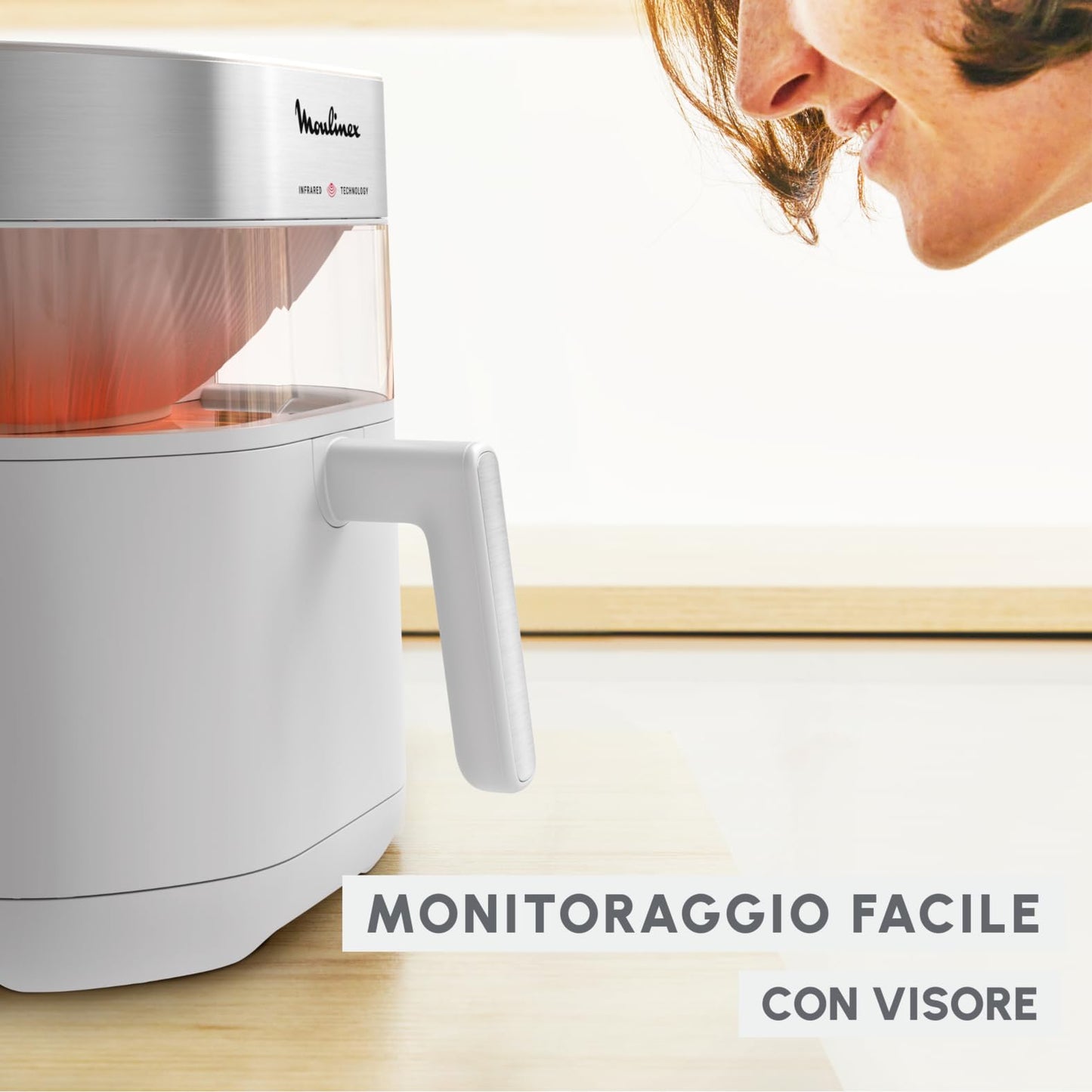 Moulinex Easy Fry Mega, Friggitrice ad Aria Versatile 7,5L/2kg per 8 Persone, 1700-2020W