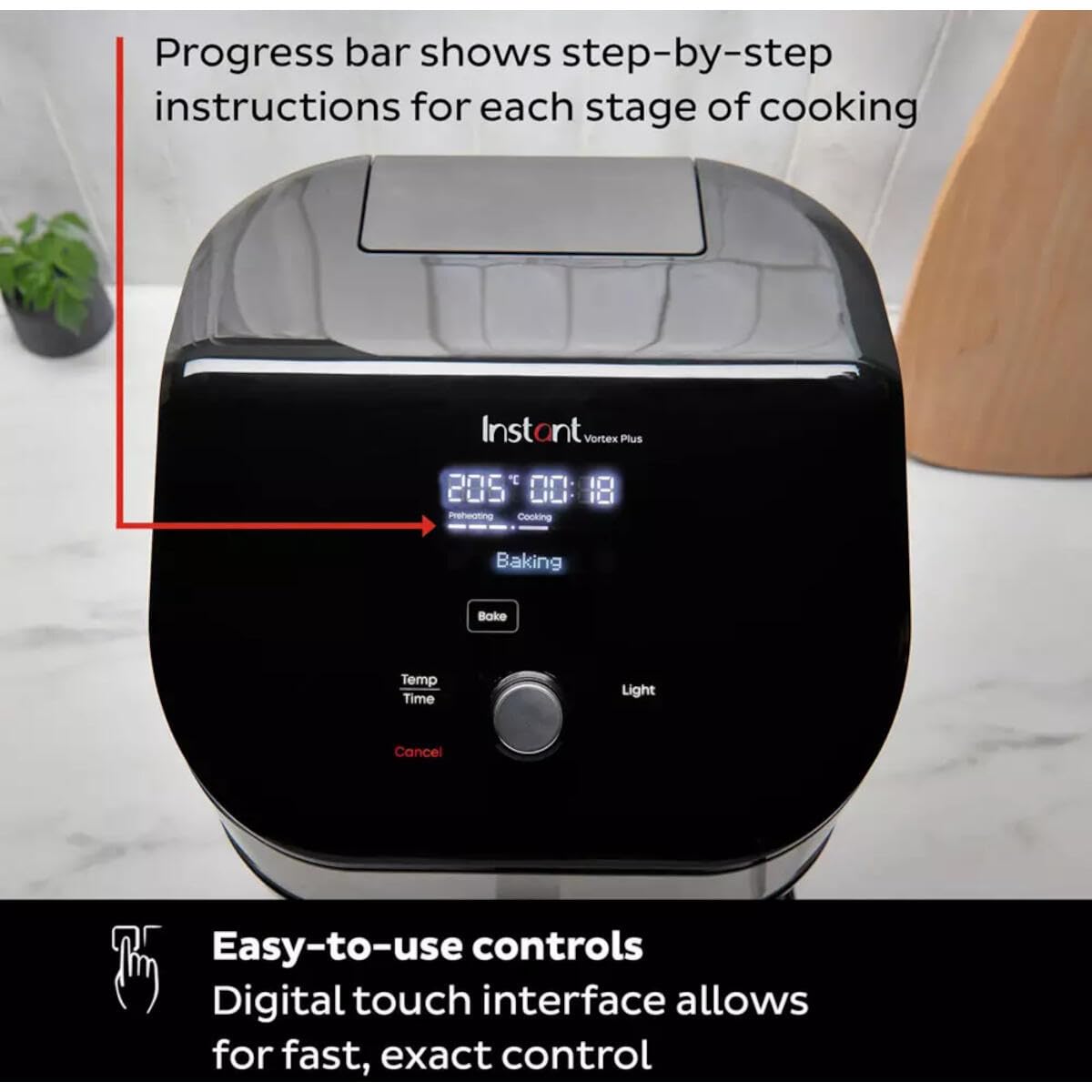 Instant Vortex Plus with ClearCook - 5.7 L Digital Healthy Hot Air Fryer -1700 W