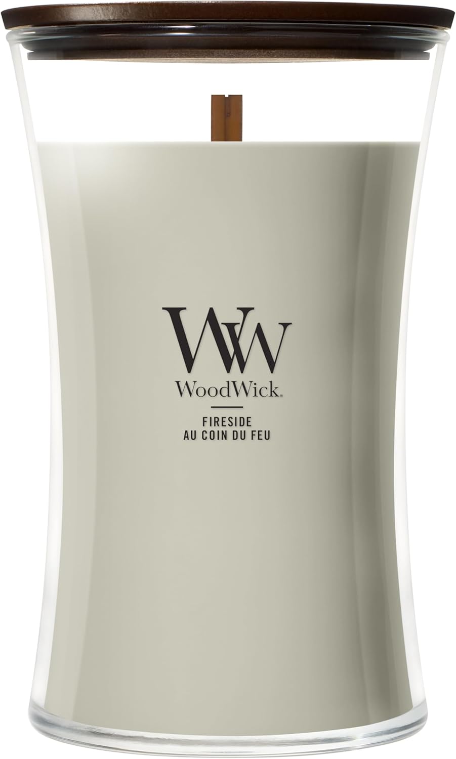 WoodWick Fireside Candela Profumata con Stoppino in Legno 609 g