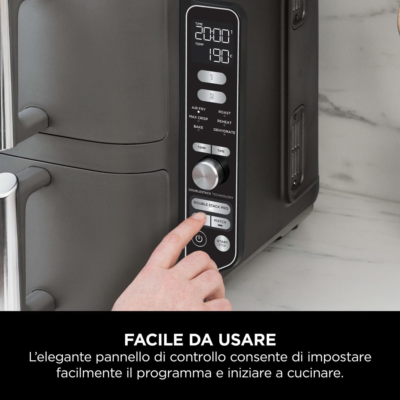 Ninja Foodi FlexDrawer - Friggitrice ad Aria Ampia con Separatore Rimovibile