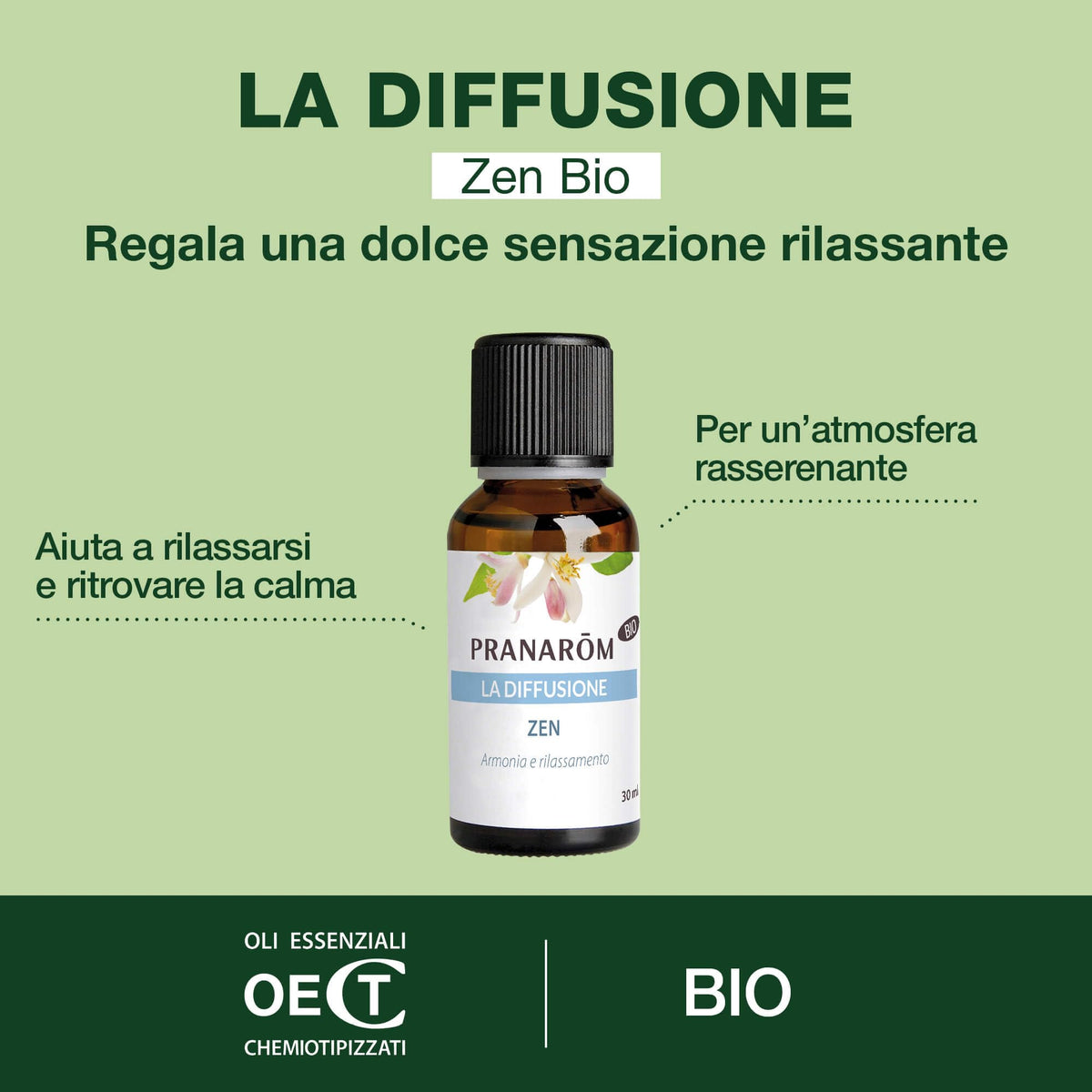 Pranarôm Meditazione Bio Oli Essenziali per Diffusione 30 ml