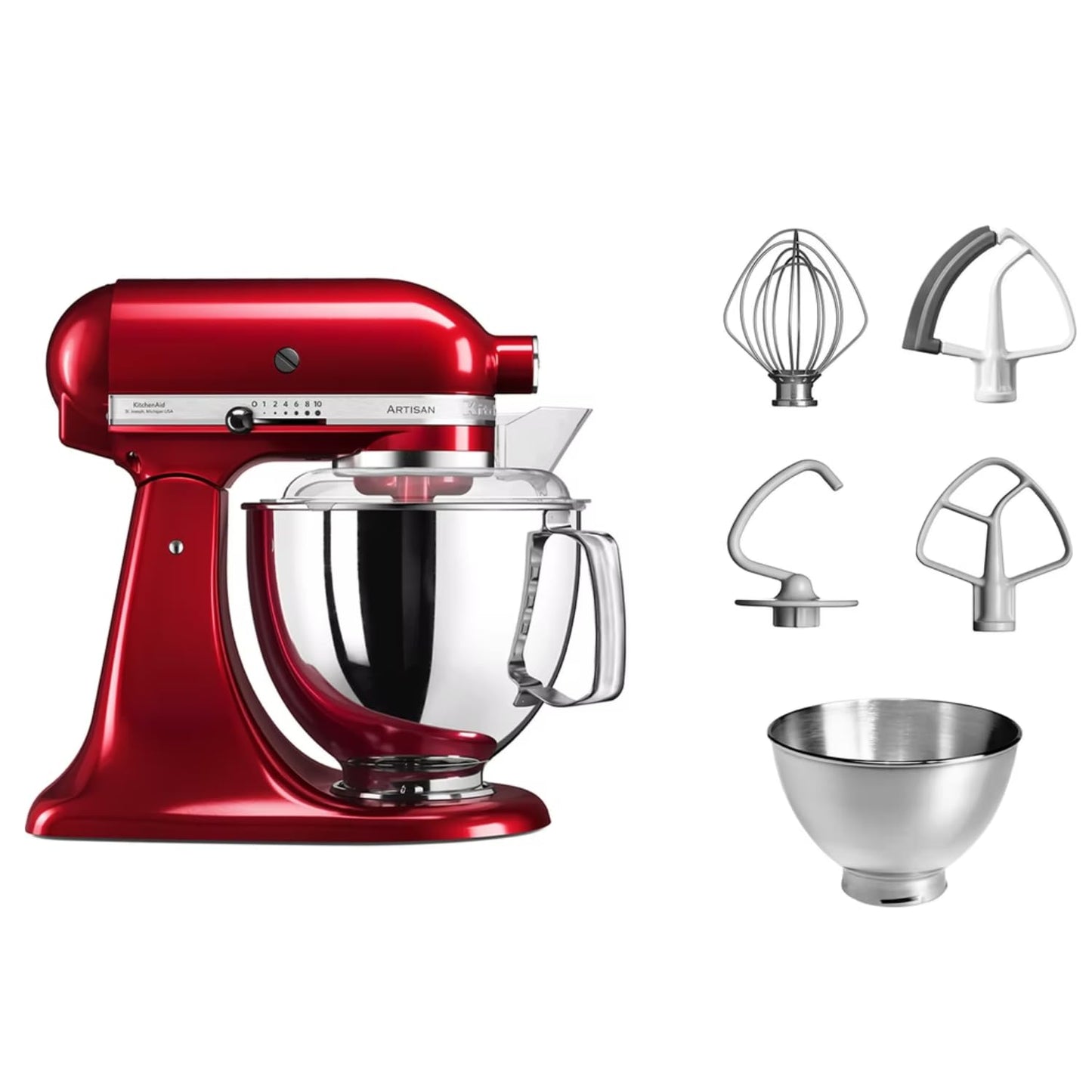 Kitchenaid Planetaria Artisan - Robot da Cucina con testa inclinabile e 7 accessori - 4.8 L