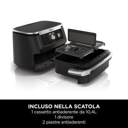 Ninja Foodi FlexDrawer - Friggitrice ad Aria Ampia con Separatore Rimovibile