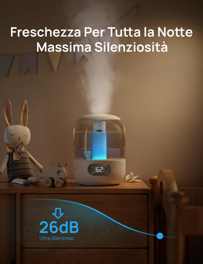 Dreo HM306: Umidificatore a Ultrasuoni 3 L Silenzioso 26 dB