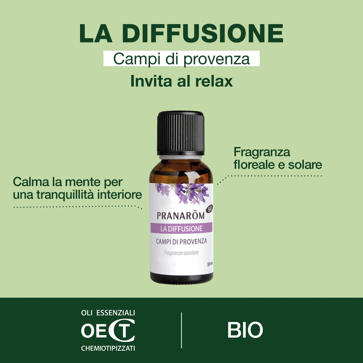 Pranarôm Meditazione Bio Oli Essenziali per Diffusione 30 ml