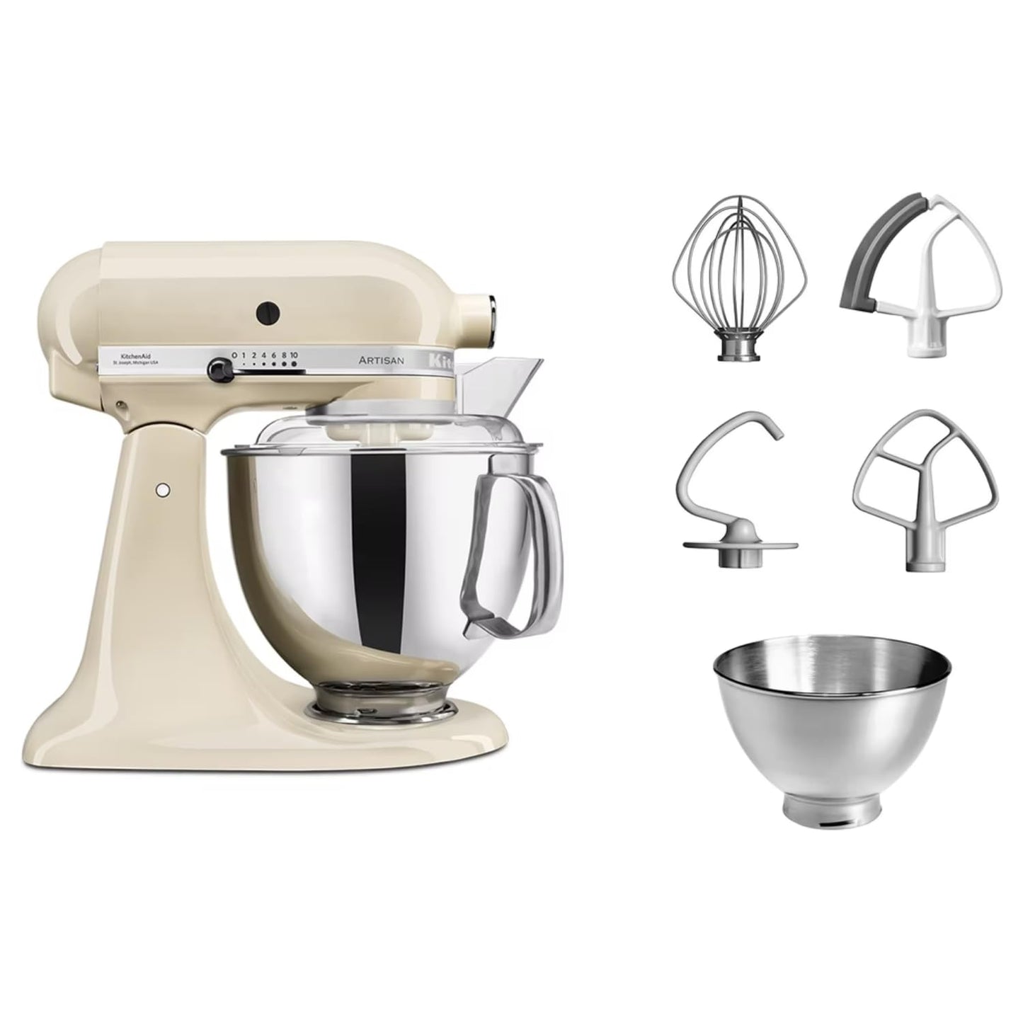 Kitchenaid Planetaria Artisan - Robot da Cucina con testa inclinabile e 7 accessori - 4.8 L