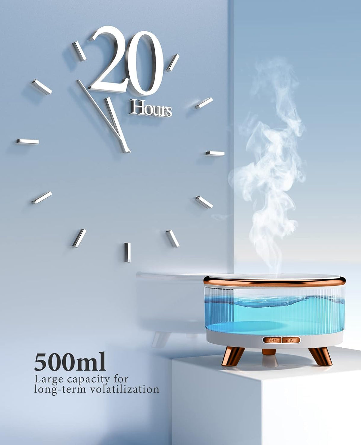 JEPEErbz Diffusore Oli Essenziali 500 ml a Ultrasuoni
