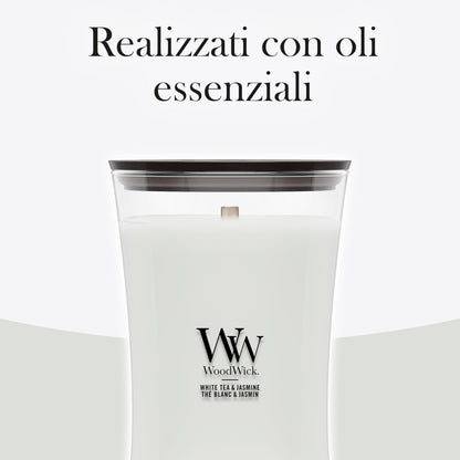 WoodWick Fireside Candela Profumata con Stoppino in Legno 609 g