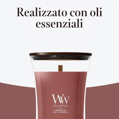 WoodWick Fireside Candela Profumata con Stoppino in Legno 609 g