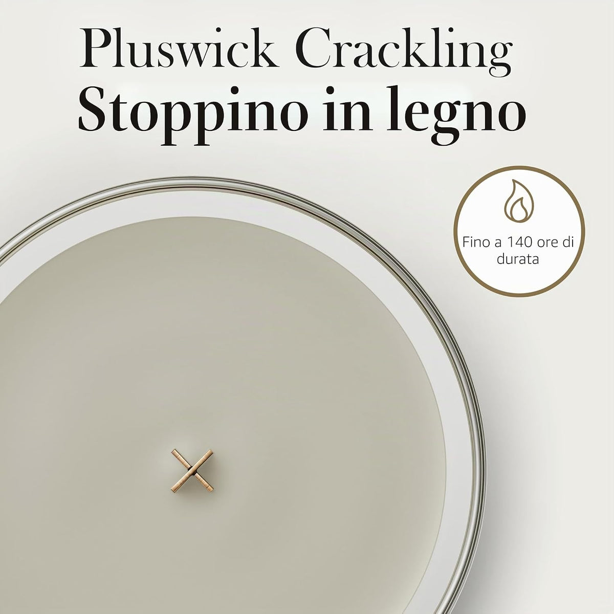 WoodWick Fireside Candela Profumata con Stoppino in Legno 609 g