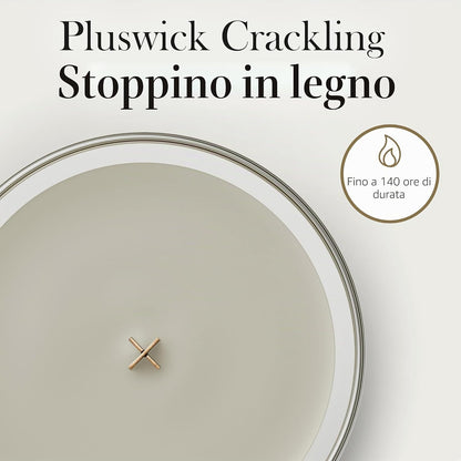 WoodWick Fireside Candela Profumata con Stoppino in Legno 609 g