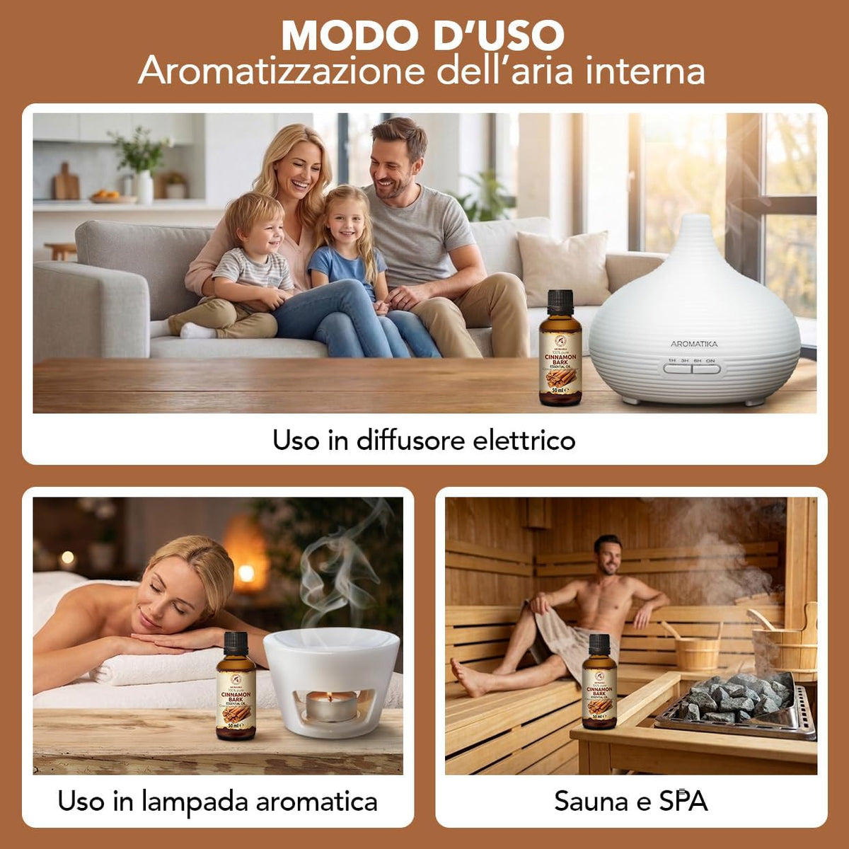 AROMATIKA Olio Essenziale Corteccia di Cannella 50 ml