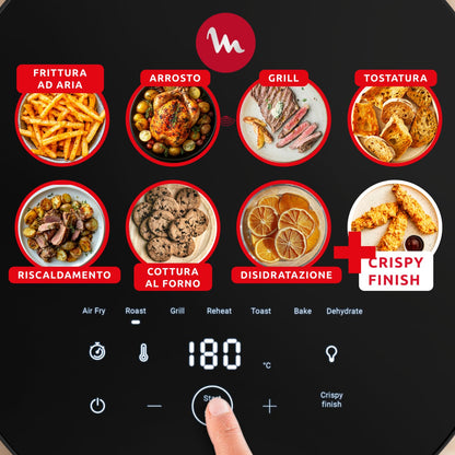 Moulinex Easy Fry Mega, Friggitrice ad Aria Versatile 7,5L/2kg per 8 Persone, 1700-2020W
