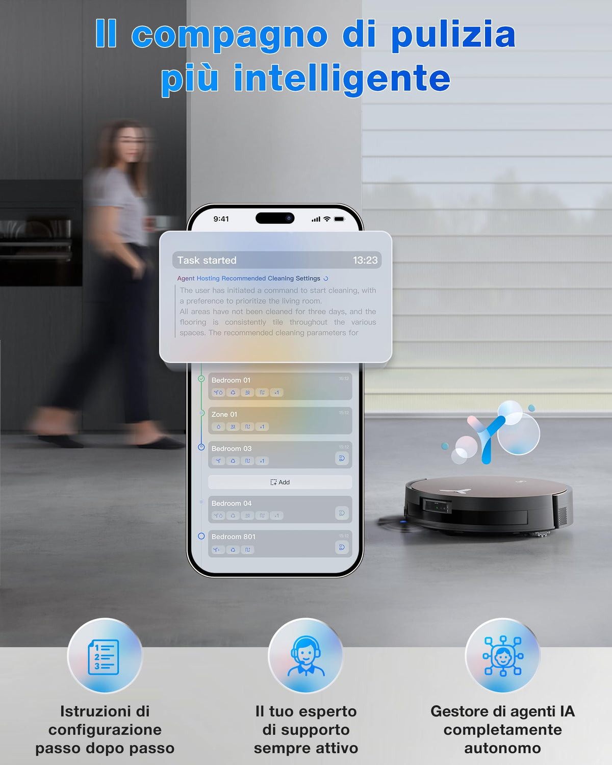 ECOVACS X9 PRO OMNI: Robot Aspirapolvere Lavapavimenti 16.600 Pa