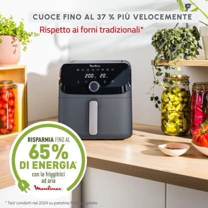 Moulinex Easy Fry Mega, Friggitrice ad Aria Versatile 7,5L/2kg per 8 Persone, 1700-2020W