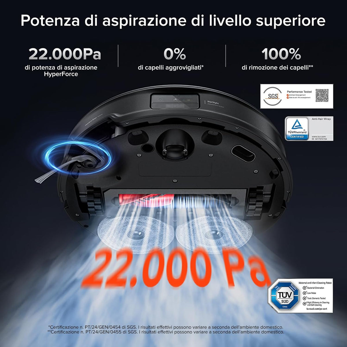 Roborock Saros 10R: Robot Aspirapolvere Lavapavimenti 22.000 Pa