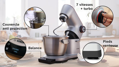 Bosch Elettrodomestici Planetaria da Cucina con Bilancia Integrata e capacità da 5.5 Litri - 1500 W