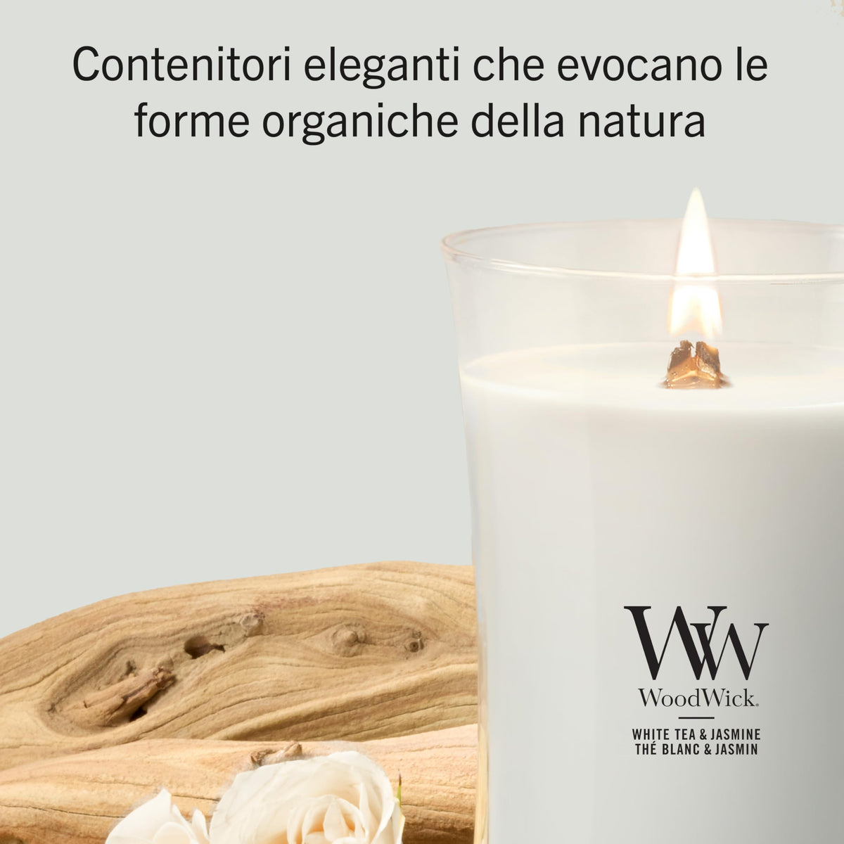 WoodWick Fireside Candela Profumata con Stoppino in Legno 609 g