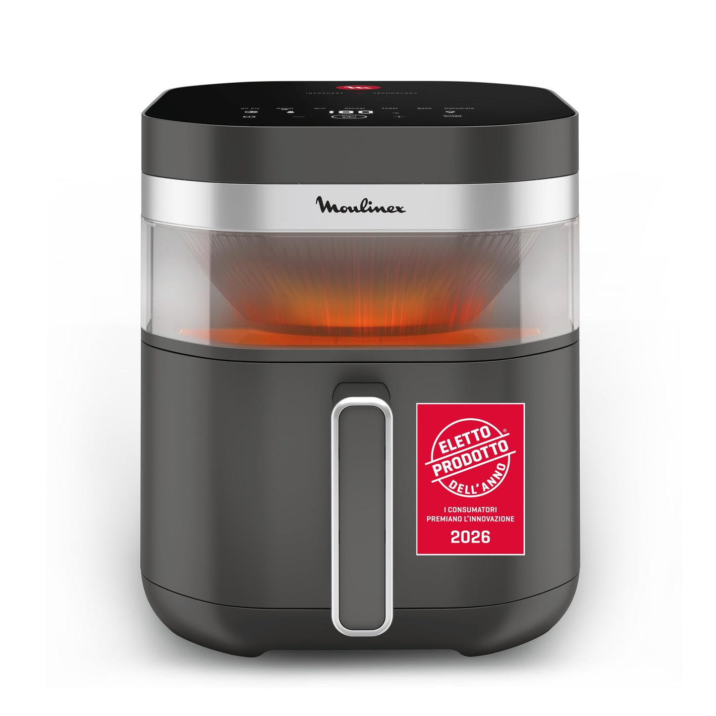 Moulinex Easy Fry Mega, Friggitrice ad Aria Versatile 7,5L/2kg per 8 Persone, 1700-2020W