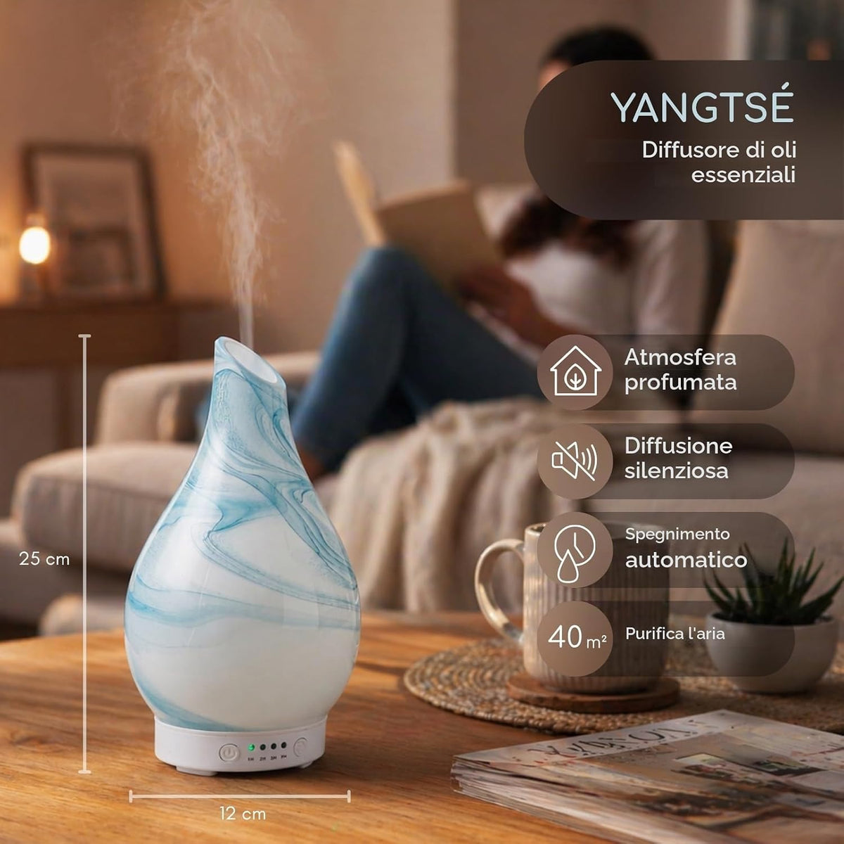 Zen'Arôme Yangtze: Diffusore Oli Essenziali a Ultrasuoni