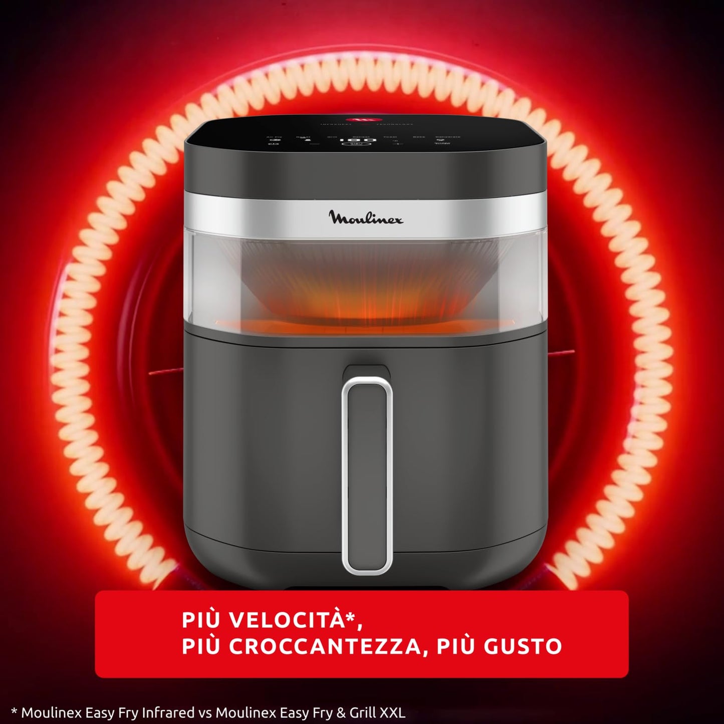 Moulinex Easy Fry Mega, Friggitrice ad Aria Versatile 7,5L/2kg per 8 Persone, 1700-2020W