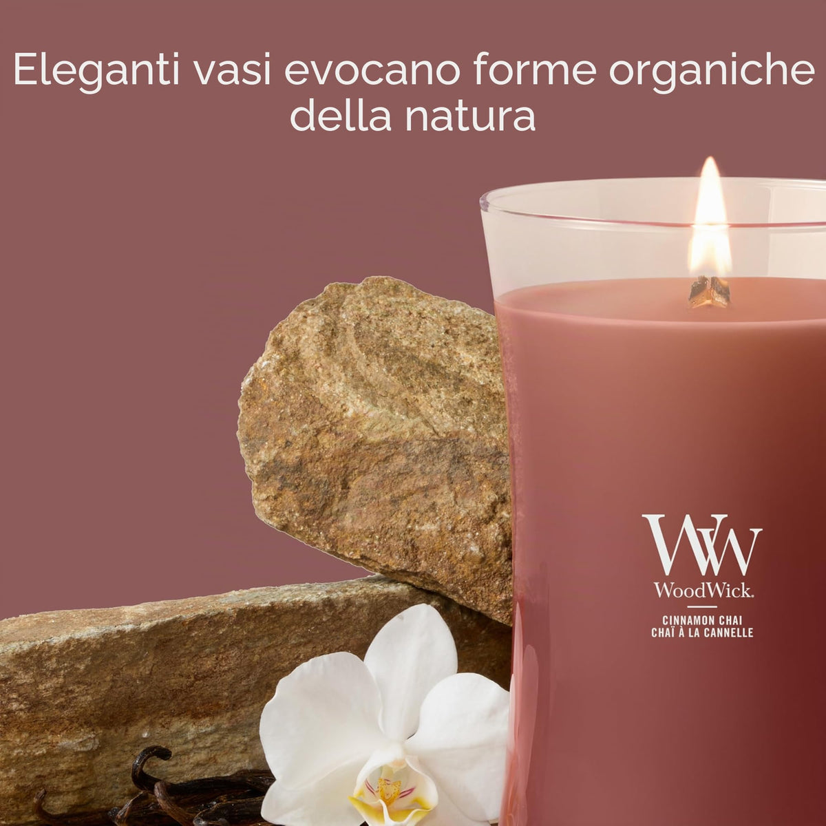 WoodWick Fireside Candela Profumata con Stoppino in Legno 609 g