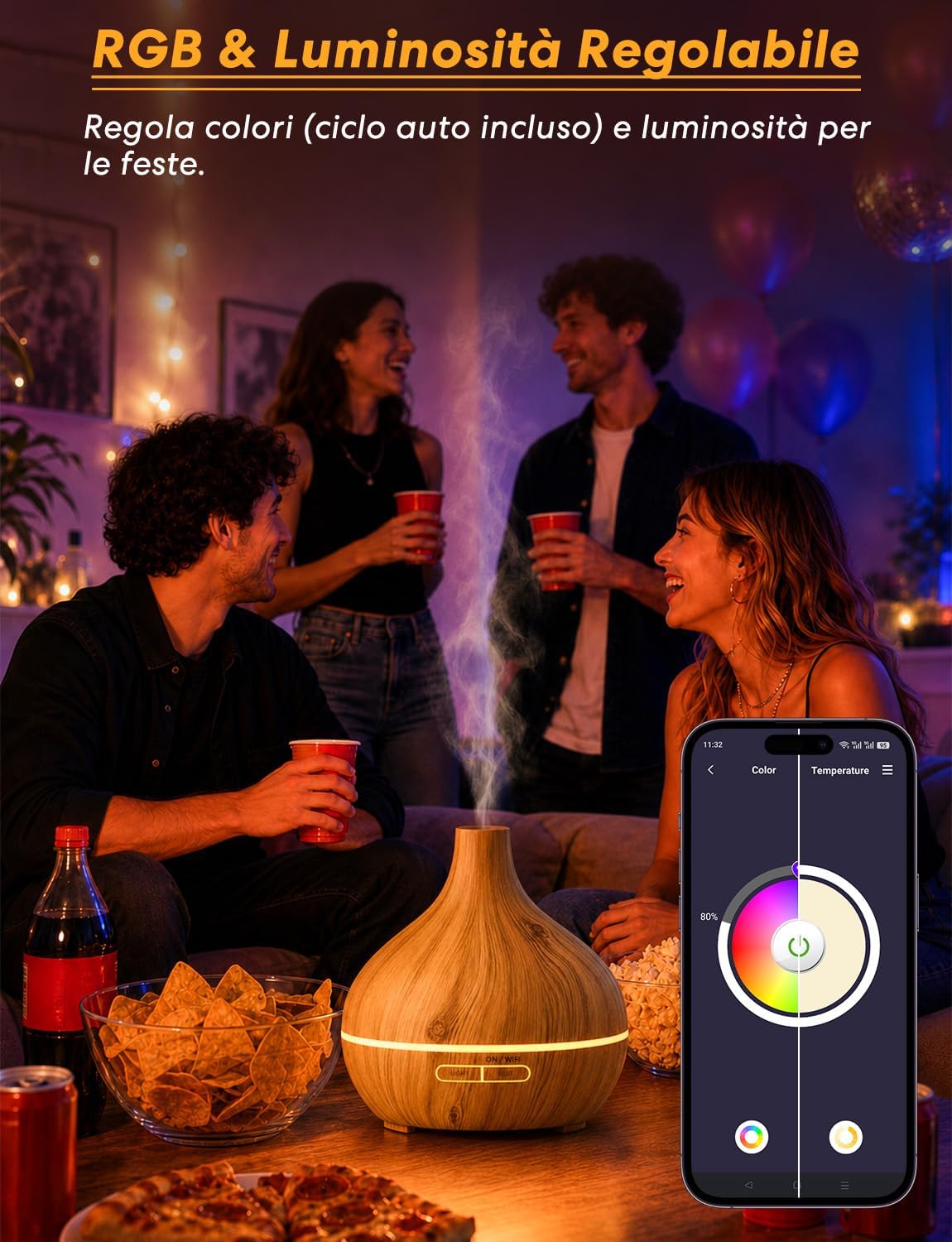 Meross MOD150: Smart Diffusore Oli Essenziali 400 ml Wi-Fi