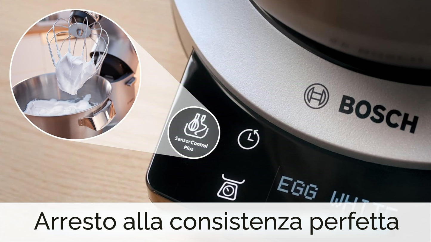 Bosch Elettrodomestici Planetaria da Cucina con Bilancia Integrata e capacità da 5.5 Litri - 1500 W