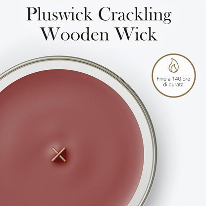 WoodWick Fireside Candela Profumata con Stoppino in Legno 609 g