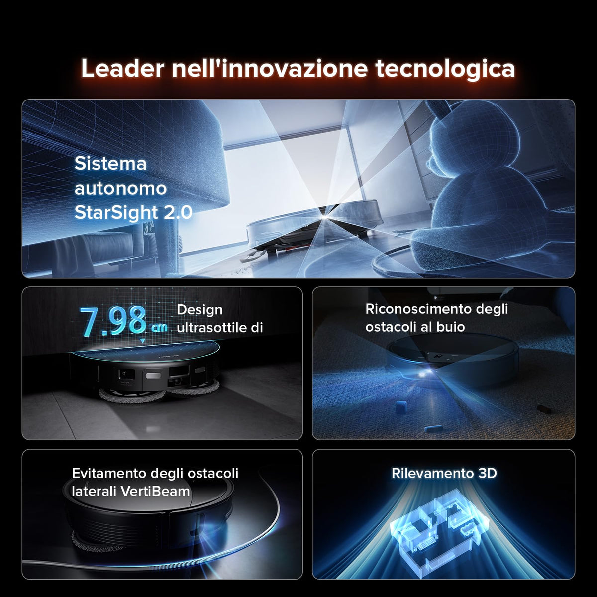 Roborock Saros 10R: Robot Aspirapolvere Lavapavimenti 22.000 Pa