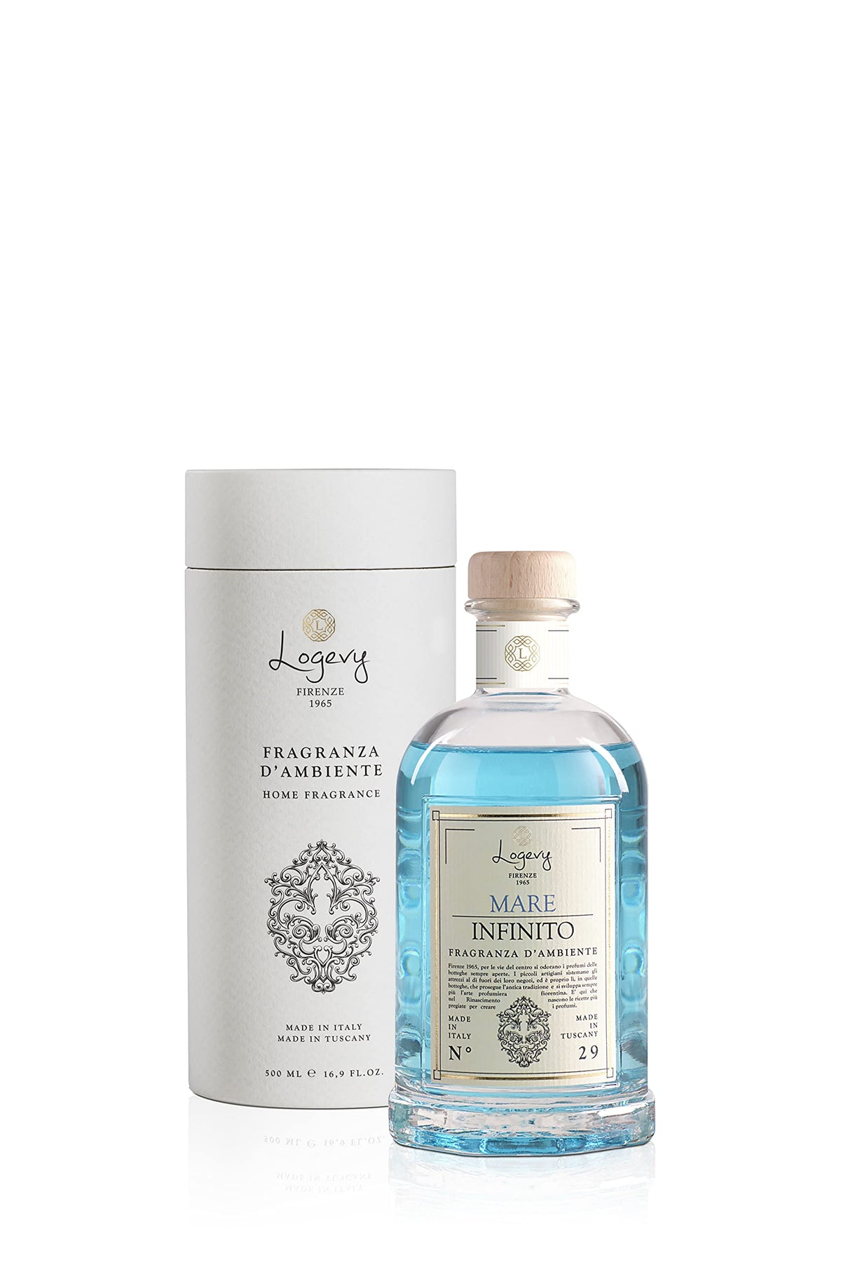 LOGEVY Mare Infinito Profumatore Ambiente con Bastoncini 500 ml