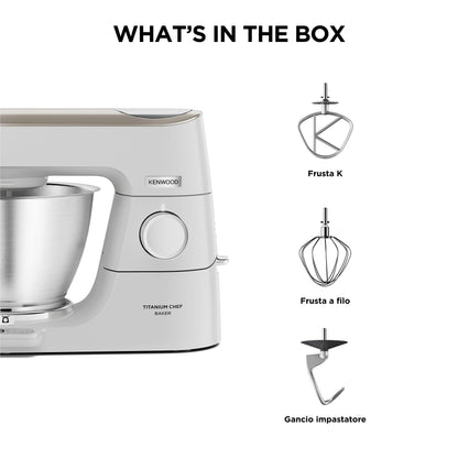 Kenwood Titanium Chef Baker XL Doppia Ciotola da 5L e 7L e Food Processor
