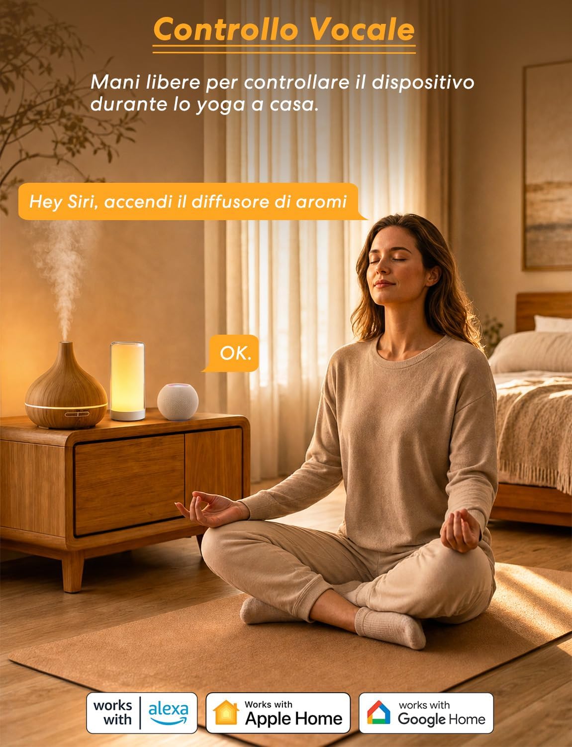 Meross MOD150: Smart Diffusore Oli Essenziali 400 ml Wi-Fi