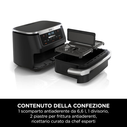Ninja Foodi FlexDrawer - Friggitrice ad Aria Ampia con Separatore Rimovibile
