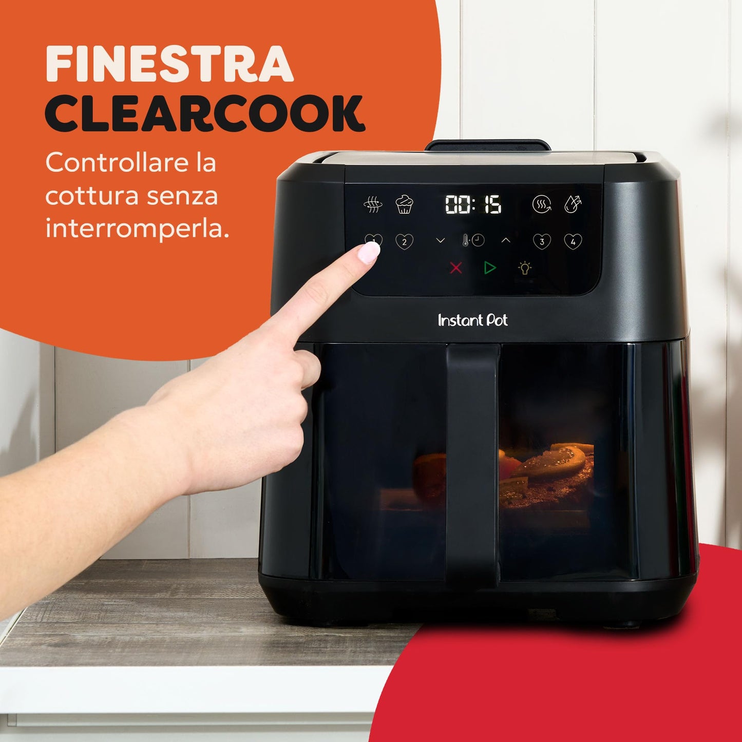 Instant Vortex Plus with ClearCook - 5.7 L Digital Healthy Hot Air Fryer -1700 W