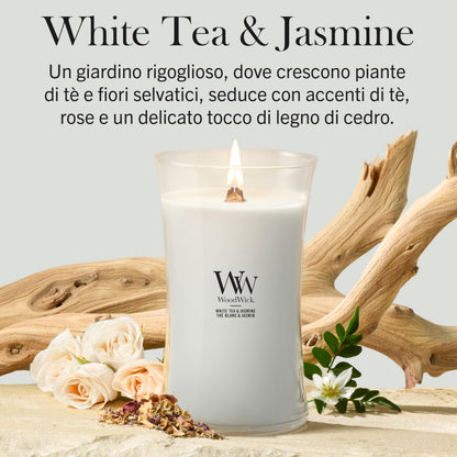 WoodWick Fireside Candela Profumata con Stoppino in Legno 609 g