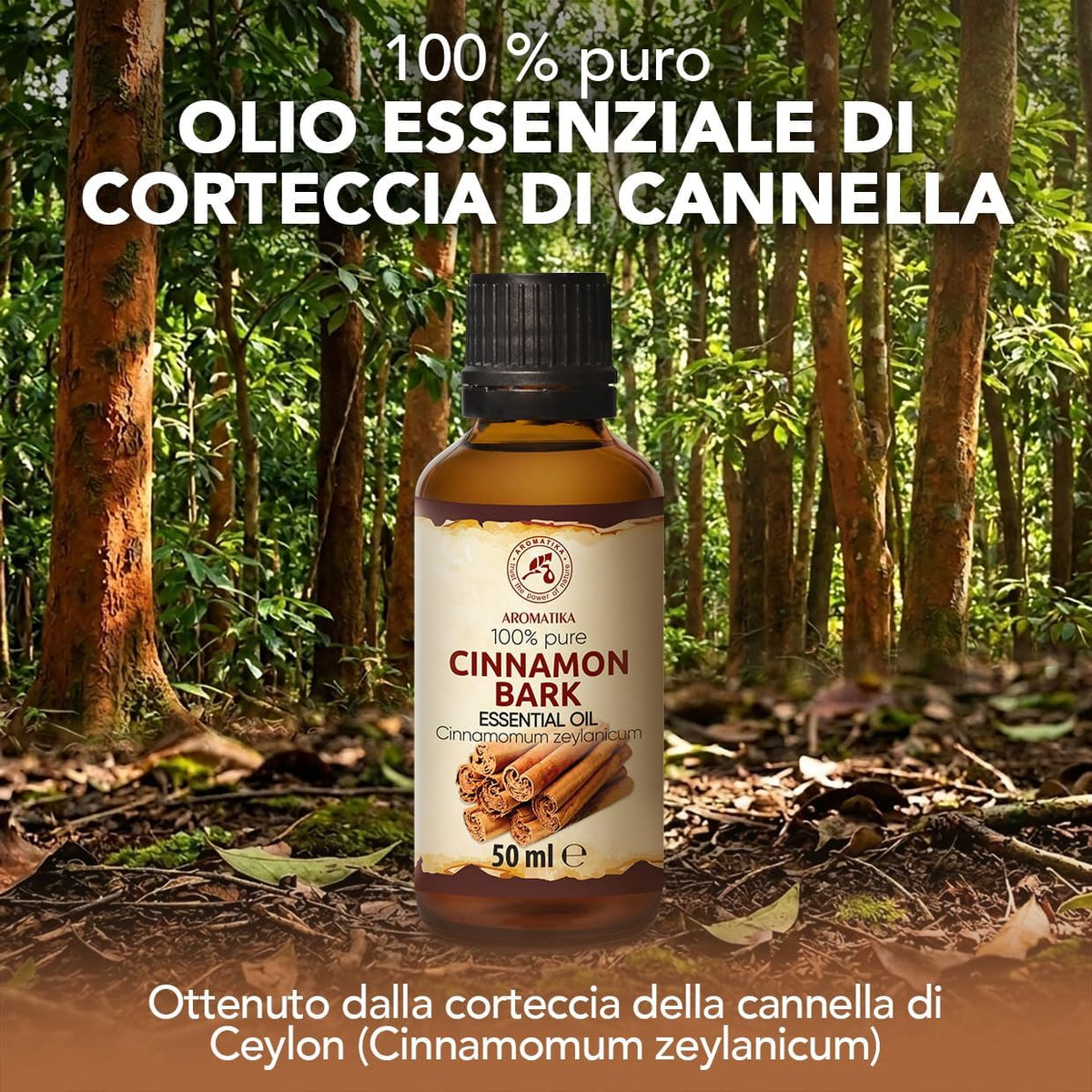 AROMATIKA Olio Essenziale Corteccia di Cannella 50 ml