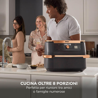 Ninja Foodi FlexDrawer - Friggitrice ad Aria Ampia con Separatore Rimovibile