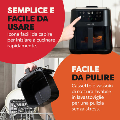 Instant Vortex Plus with ClearCook - 5.7 L Digital Healthy Hot Air Fryer -1700 W