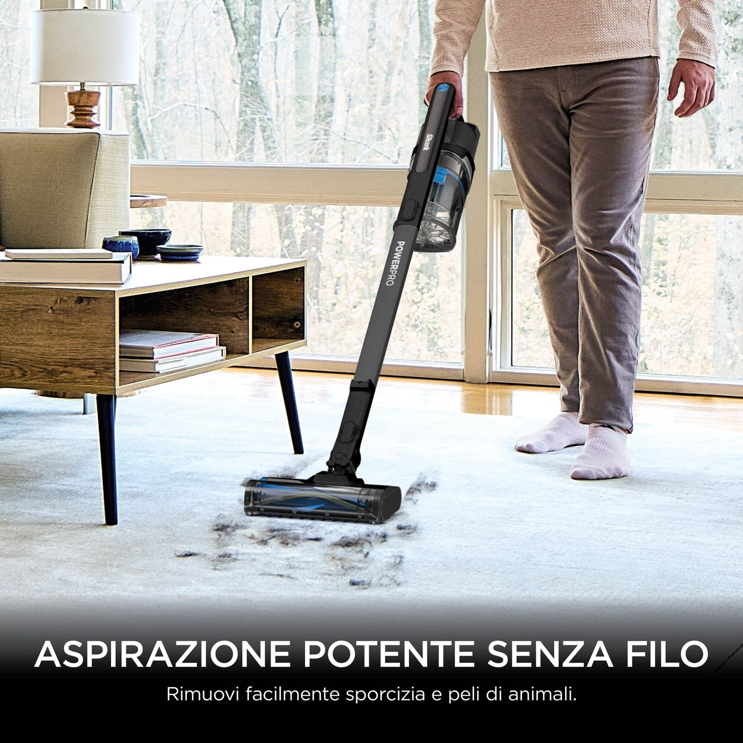Shark PowerPro Aspirapolvere Senza Filo con FloorDetect e tecnologia Flexology