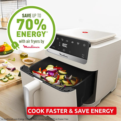 Moulinex Easy Fry Mega, Friggitrice ad Aria Versatile 7,5L/2kg per 8 Persone, 1700-2020W