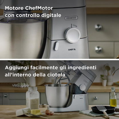 Kenwood Impastatrice Planetaria Chef XL con Ciotola da 6,7L - 1200W