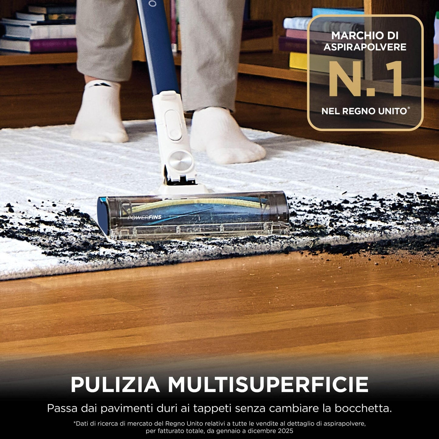Shark PowerPro Aspirapolvere Senza Filo con FloorDetect e tecnologia Flexology