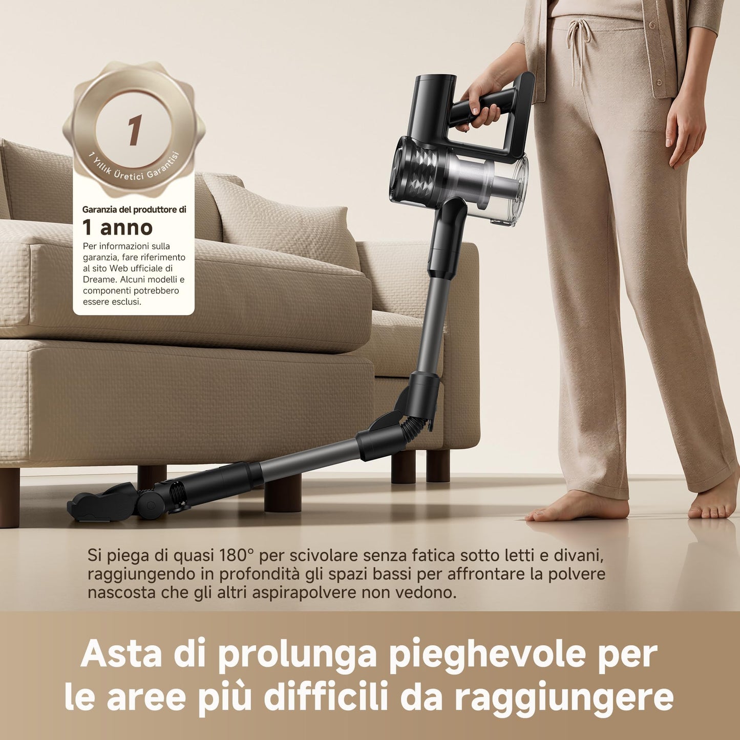 DREAME R20 Aspirapolvere Senza Fili con Tecnologia di rilevamento laser