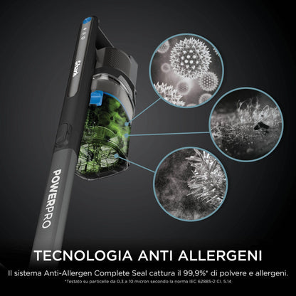 Shark PowerPro Aspirapolvere Senza Filo con FloorDetect e tecnologia Flexology