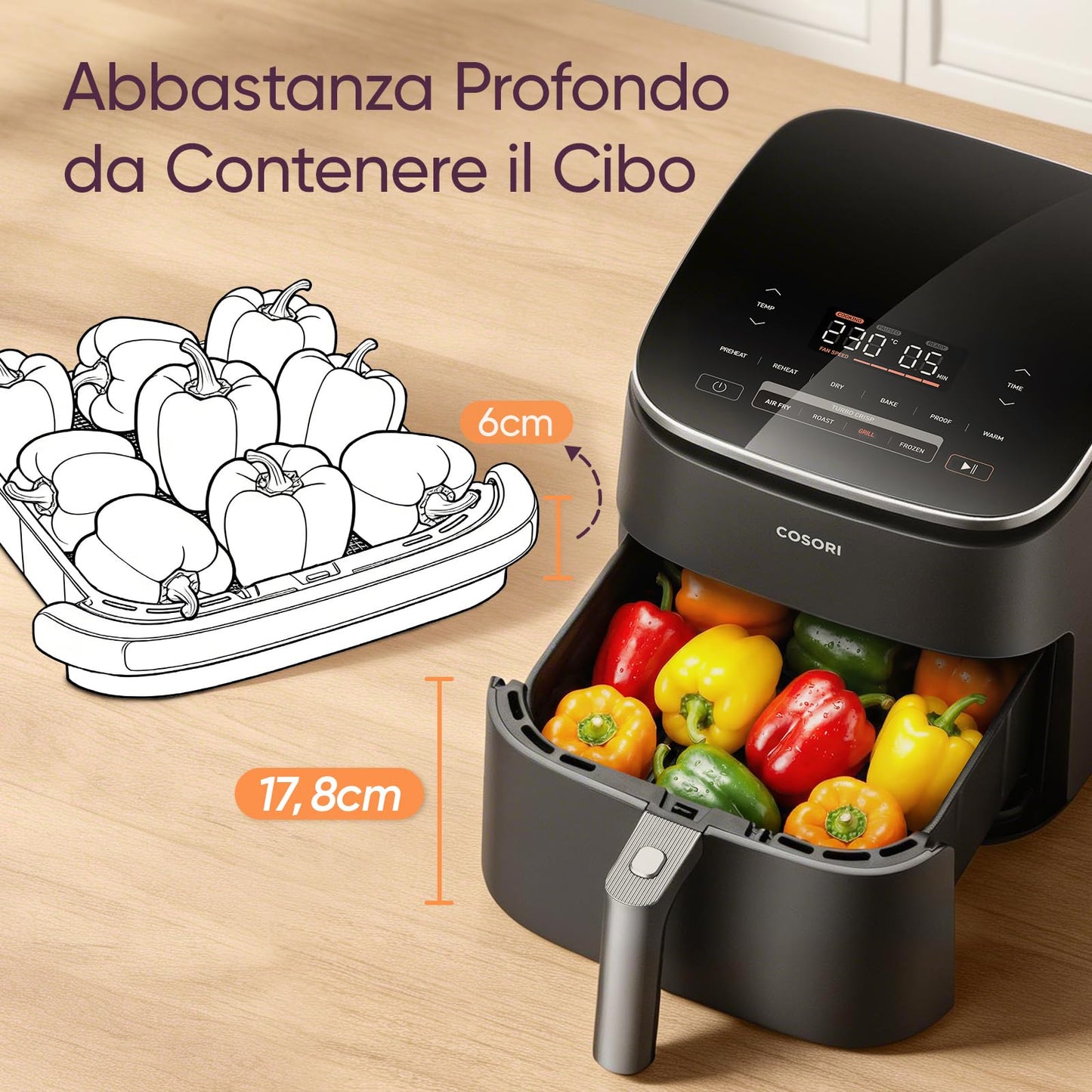 COSORI Friggitrice ad Aria Turbo Blaze 6 Litri