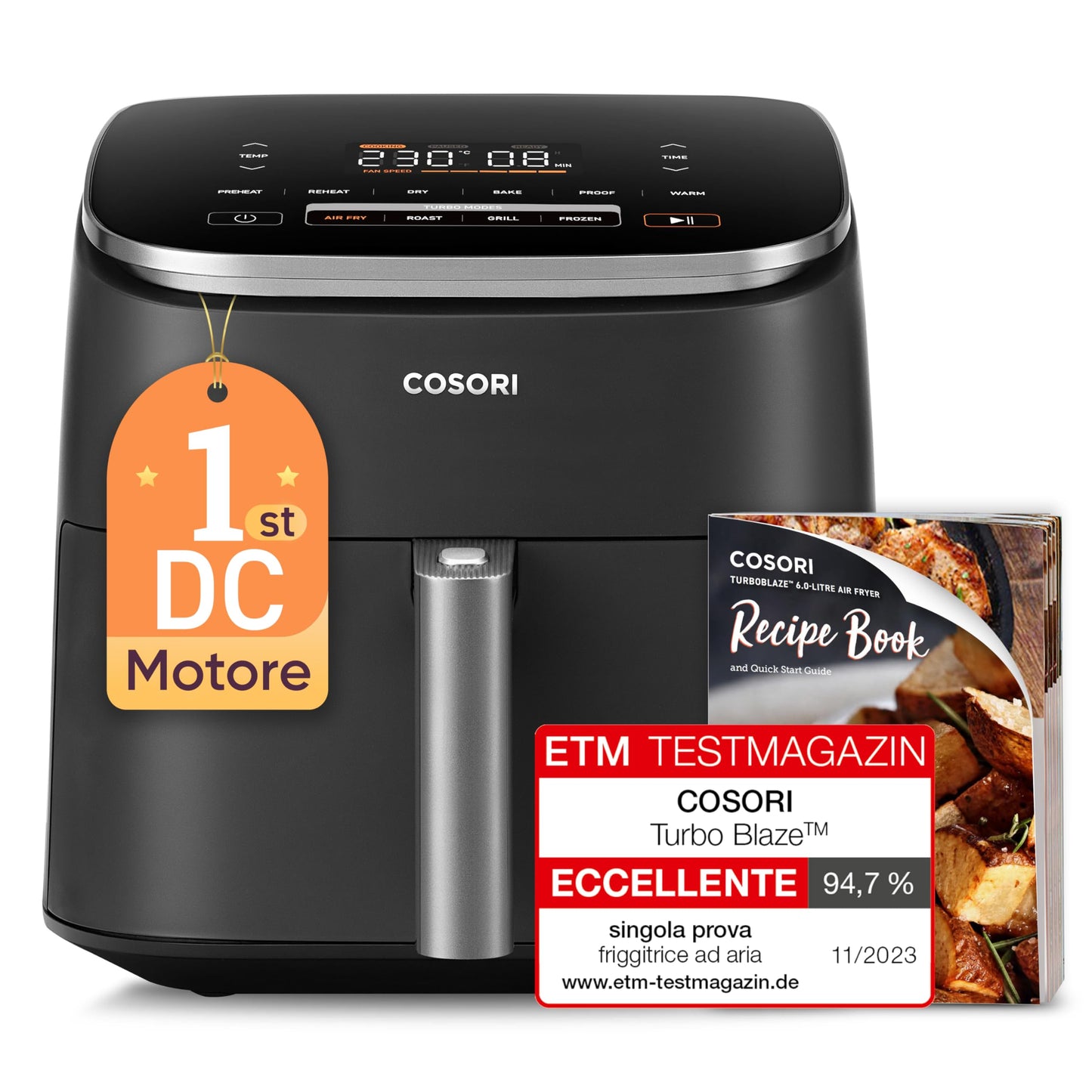 COSORI Friggitrice ad Aria Turbo Blaze 6 Litri