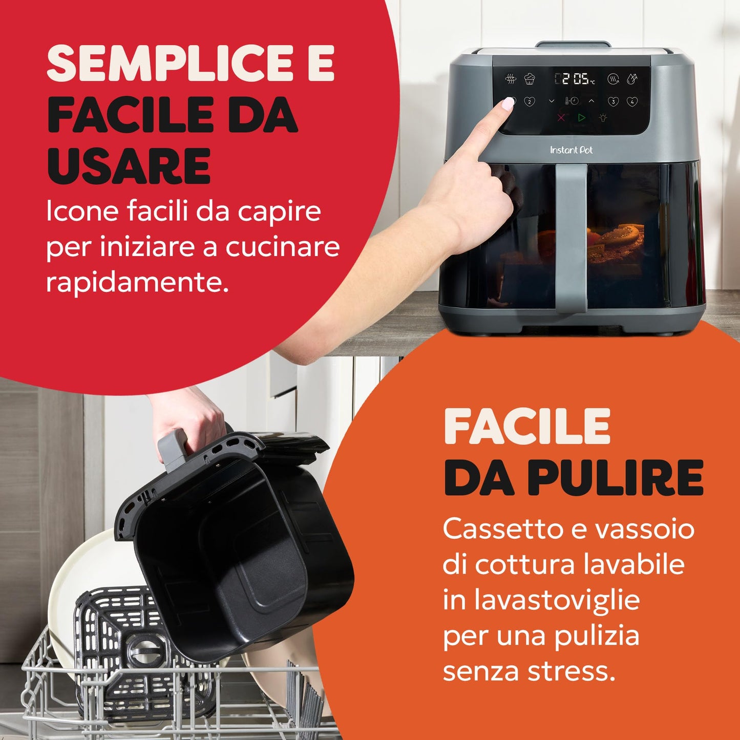 Instant Vortex Plus with ClearCook - 5.7 L Digital Healthy Hot Air Fryer -1700 W
